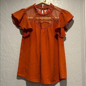 Fashion Nova Vibrant Orange Blouse